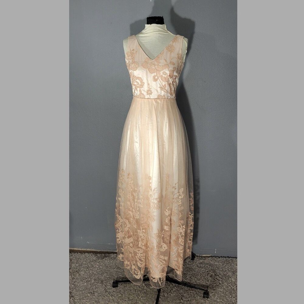 Tahari Womens Ball Gowns Floral Pink Sz 2